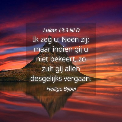 Picture 04 - Lukas 13:3 NLD - Ik zeg u: Neen zij; maar indien gij u niet - Bible Verse Picture