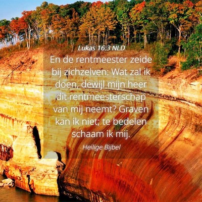Picture 04 - Lukas 16:3 NLD - En de rentmeester zeide bij zichzelven: Wat zal - Bible Verse Picture