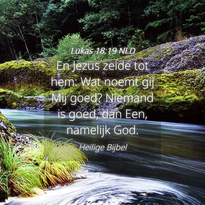 Picture 04 - Lukas 18:19 NLD - En Jezus zeide tot hem: Wat noemt gij Mij goed? - Bible Verse Picture