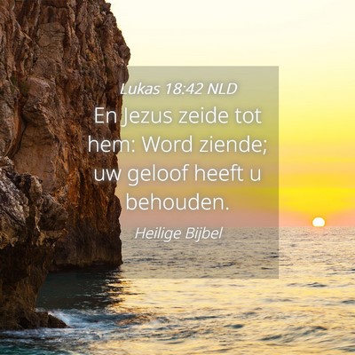 Picture 04 - Lukas 18:42 NLD - En Jezus zeide tot hem: Word ziende; uw geloof - Bible Verse Picture