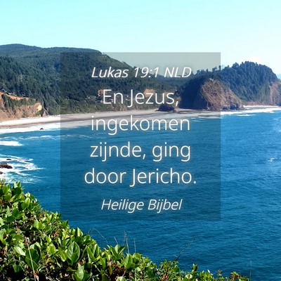 Picture 04 - Lukas 19:1 NLD - En Jezus, ingekomen zijnde, ging door - Bible Verse Picture