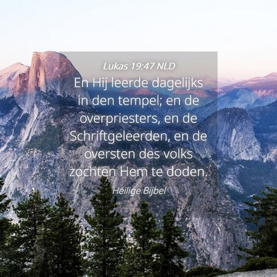 Picture 04 - Lukas 19:47 NLD - En Hij leerde dagelijks in den tempel; en de - Bible Verse Picture