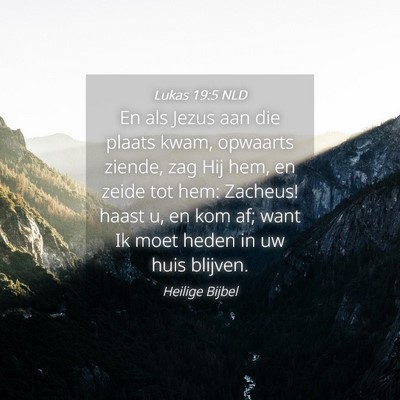 Picture 04 - Lukas 19:5 NLD - En als Jezus aan die plaats kwam, opwaarts - Bible Verse Picture