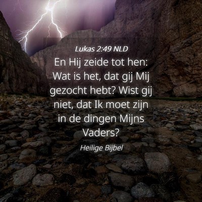 Picture 04 - Lukas 2:49 NLD - En Hij zeide tot hen: Wat is het, dat gij Mij - Bible Verse Picture