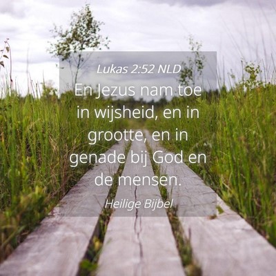 Picture 04 - Lukas 2:52 NLD - En Jezus nam toe in wijsheid, en in grootte, en - Bible Verse Picture