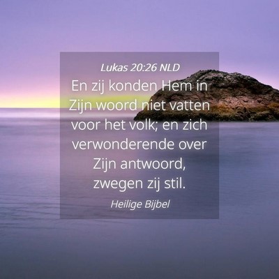 Picture 04 - Lukas 20:26 NLD - En zij konden Hem in Zijn woord niet vatten voor - Bible Verse Picture