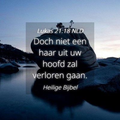 Picture 04 - Lukas 21:18 NLD - Doch niet een haar uit uw hoofd zal verloren - Bible Verse Picture