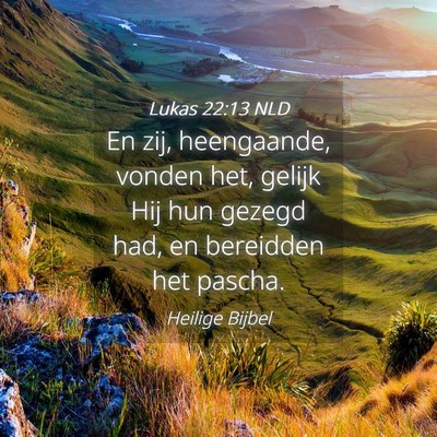 Picture 04 - Lukas 22:13 NLD - En zij, heengaande, vonden het, gelijk Hij hun - Bible Verse Picture