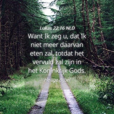 Picture 04 - Lukas 22:16 NLD - Want Ik zeg u, dat Ik niet meer daarvan eten zal, - Bible Verse Picture