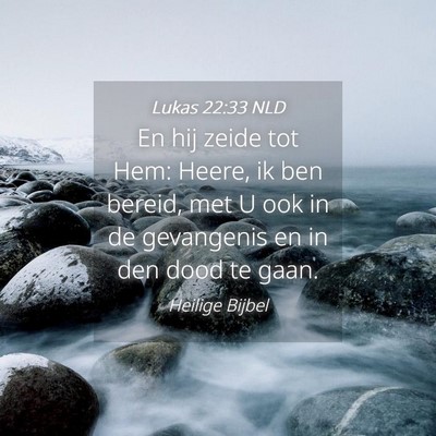 Picture 04 - Lukas 22:33 NLD - En hij zeide tot Hem: Heere, ik ben bereid, met U - Bible Verse Picture