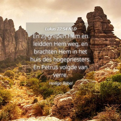 Picture 04 - Lukas 22:54 NLD - En zij grepen Hem en leidden Hem weg, en brachten - Bible Verse Picture