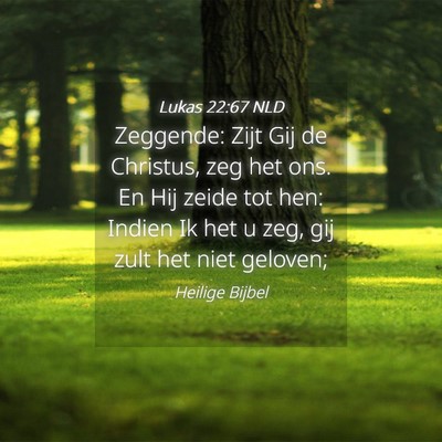 Picture 04 - Lukas 22:67 NLD - Zeggende: Zijt Gij de Christus, zeg het ons. En - Bible Verse Picture