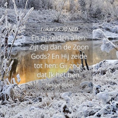 Picture 04 - Lukas 22:70 NLD - En zij zeiden allen: Zijt Gij dan de Zoon Gods? - Bible Verse Picture