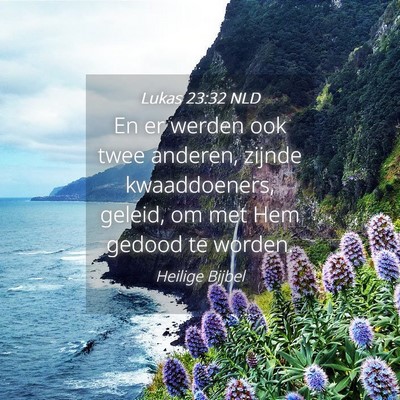 Picture 04 - Lukas 23:32 NLD - En er werden ook twee anderen, zijnde - Bible Verse Picture