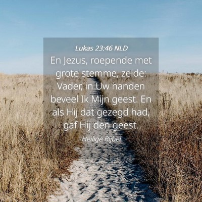 Picture 04 - Lukas 23:46 NLD - En Jezus, roepende met grote stemme, zeide: - Bible Verse Picture