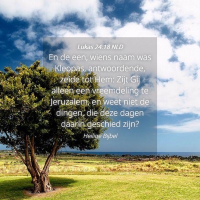 Picture 04 - Lukas 24:18 NLD - En de een, wiens naam was Kleopas, antwoordende, - Bible Verse Picture