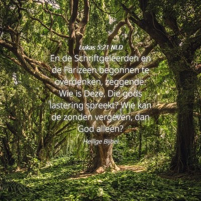 Picture 04 - Lukas 5:21 NLD - En de Schriftgeleerden en de Farizeen begonnen te - Bible Verse Picture