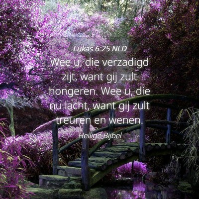 Picture 04 - Lukas 6:25 NLD - Wee u, die verzadigd zijt, want gij zult - Bible Verse Picture
