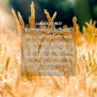 Picture 04 - Lukas 6:32 NLD - En indien gij liefhebt, die u liefhebben, wat - Bible Verse Picture