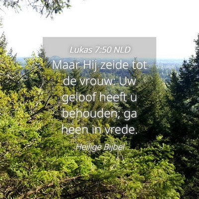 Picture 04 - Lukas 7:50 NLD - Maar Hij zeide tot de vrouw: Uw geloof heeft u - Bible Verse Picture