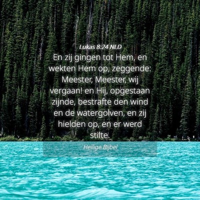 Picture 04 - Lukas 8:24 NLD - En zij gingen tot Hem, en wekten Hem op, - Bible Verse Picture