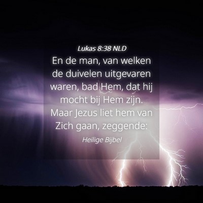 Picture 04 - Lukas 8:38 NLD - En de man, van welken de duivelen uitgevaren - Bible Verse Picture