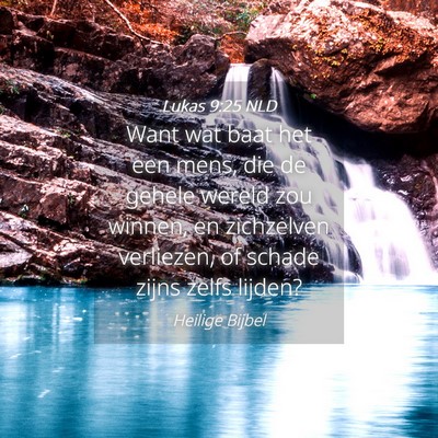 Picture 04 - Lukas 9:25 NLD - Want wat baat het een mens, die de gehele wereld - Bible Verse Picture