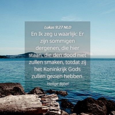 Picture 04 - Lukas 9:27 NLD - En Ik zeg u waarlijk: Er zijn sommigen dergenen, - Bible Verse Picture