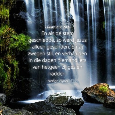 Picture 04 - Lukas 9:36 NLD - En als de stem geschiedde, zo werd Jezus alleen - Bible Verse Picture