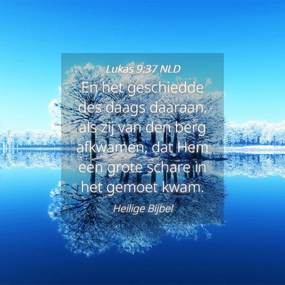 Picture 04 - Lukas 9:37 NLD - En het geschiedde des daags daaraan, als zij van - Bible Verse Picture