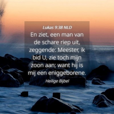 Picture 04 - Lukas 9:38 NLD - En ziet, een man van de schare riep uit, - Bible Verse Picture