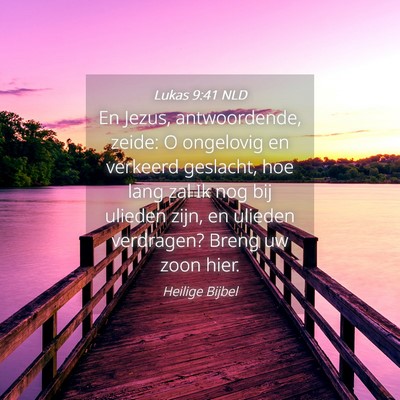 Picture 04 - Lukas 9:41 NLD - En Jezus, antwoordende, zeide: O ongelovig en - Bible Verse Picture