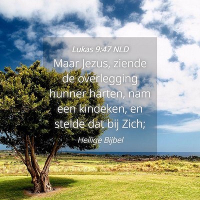 Picture 04 - Lukas 9:47 NLD - Maar Jezus, ziende de overlegging hunner harten, - Bible Verse Picture