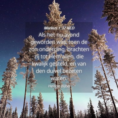 Picture 04 - Markus 1:32 NLD - Als het nu avond geworden was, toen de zon - Bible Verse Picture