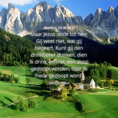 Picture 04 - Markus 10:38 NLD - Maar Jezus zeide tot hen: Gij weet niet, wat gij - Bible Verse Picture