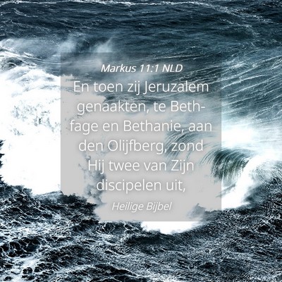 Picture 04 - Markus 11:1 NLD - En toen zij Jeruzalem genaakten, te Beth-fage en - Bible Verse Picture