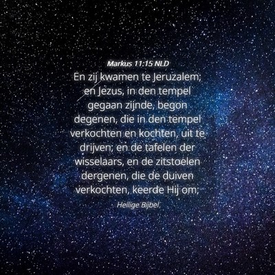 Picture 04 - Markus 11:15 NLD - En zij kwamen te Jeruzalem; en Jezus, in den - Bible Verse Picture