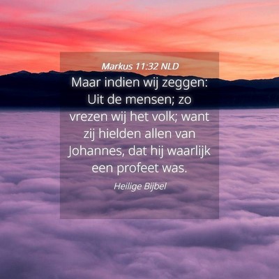 Picture 04 - Markus 11:32 NLD - Maar indien wij zeggen: Uit de mensen; zo vrezen - Bible Verse Picture