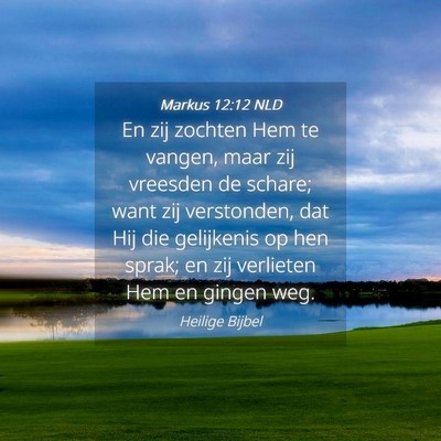 Picture 04 - Markus 12:12 NLD - En zij zochten Hem te vangen, maar zij vreesden - Bible Verse Picture