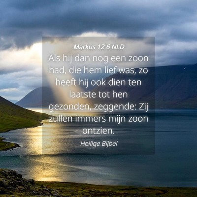 Picture 04 - Markus 12:6 NLD - Als hij dan nog een zoon had, die hem lief was, - Bible Verse Picture