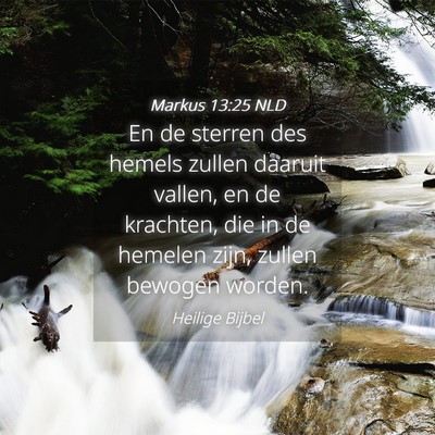 Picture 04 - Markus 13:25 NLD - En de sterren des hemels zullen daaruit vallen, - Bible Verse Picture