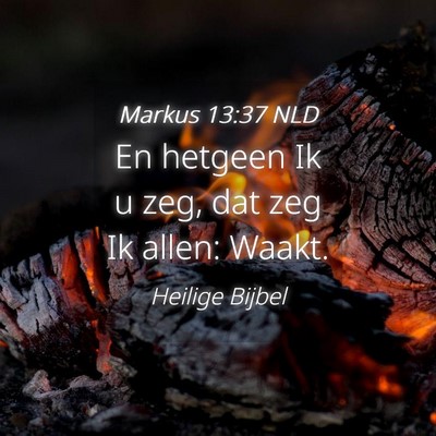 Picture 04 - Markus 13:37 NLD - En hetgeen Ik u zeg, dat zeg Ik allen: - Bible Verse Picture