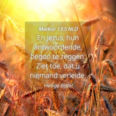 Picture 04 - Markus 13:5 NLD - En Jezus, hun antwoordende, begon te zeggen: Ziet - Bible Verse Picture