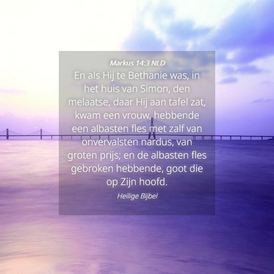 Picture 04 - Markus 14:3 NLD - En als Hij te Bethanie was, in het huis van - Bible Verse Picture