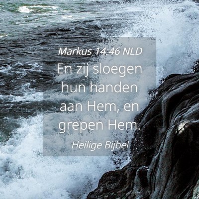 Picture 04 - Markus 14:46 NLD - En zij sloegen hun handen aan Hem, en grepen - Bible Verse Picture