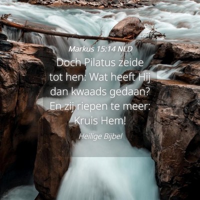 Picture 04 - Markus 15:14 NLD - Doch Pilatus zeide tot hen: Wat heeft Hij dan - Bible Verse Picture