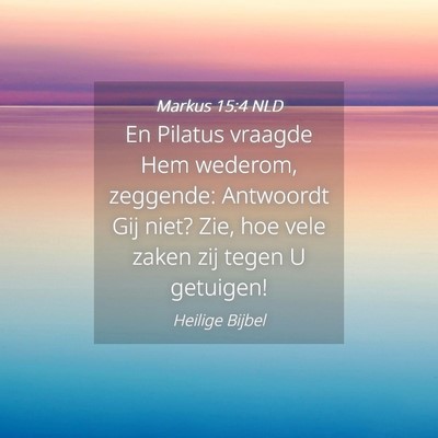 Picture 04 - Markus 15:4 NLD - En Pilatus vraagde Hem wederom, zeggende: - Bible Verse Picture