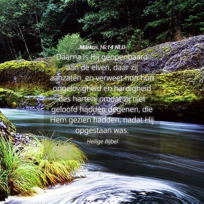 Picture 04 - Markus 16:14 NLD - Daarna is Hij geopenbaard aan de elven, daar zij - Bible Verse Picture