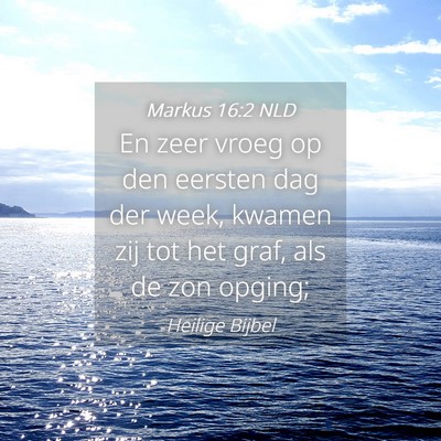 Picture 04 - Markus 16:2 NLD - En zeer vroeg op den eersten dag der week, kwamen - Bible Verse Picture