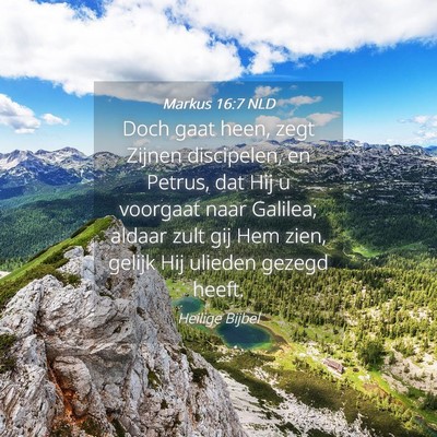 Picture 04 - Markus 16:7 NLD - Doch gaat heen, zegt Zijnen discipelen, en - Bible Verse Picture
